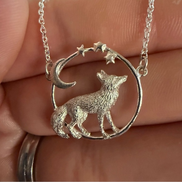 Lucy Stopes Roe Stargazing Fox Sterling Silver Necklace 🦊⭐️🌙 - Picture 6 of 10